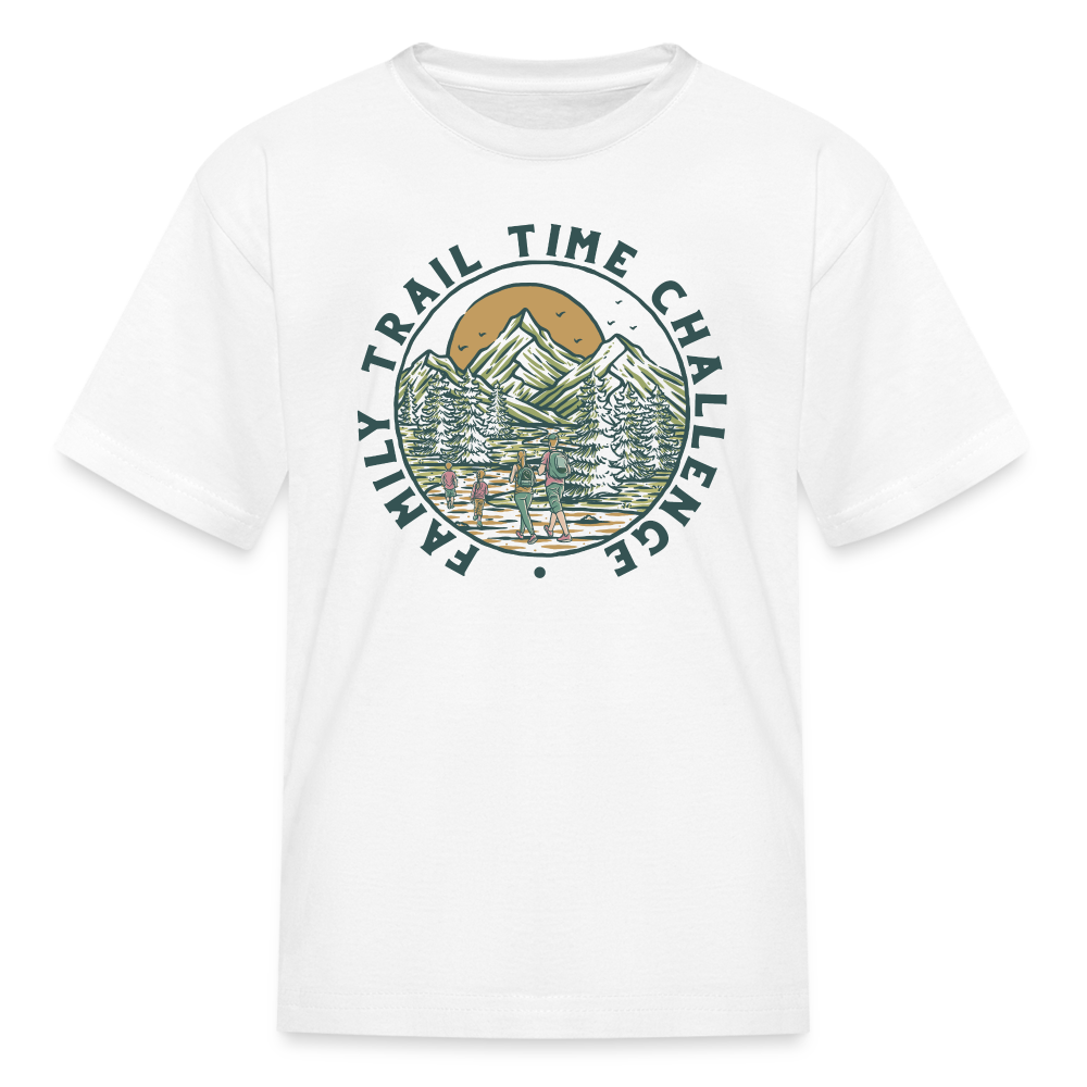 Family Trail Time Challenge - Kids' T-Shirt - white