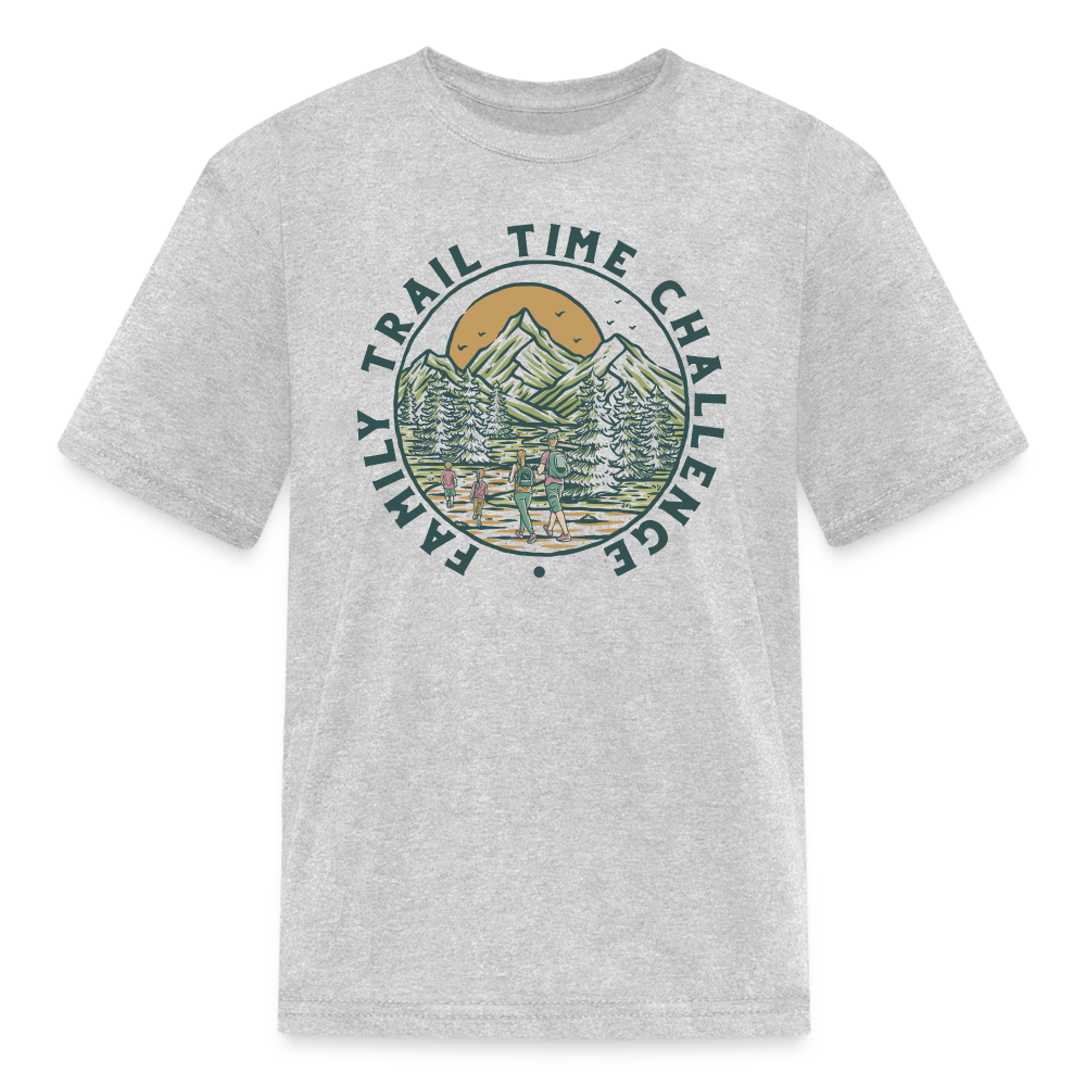 Family Trail Time Challenge - Kids' T-Shirt - heather gray